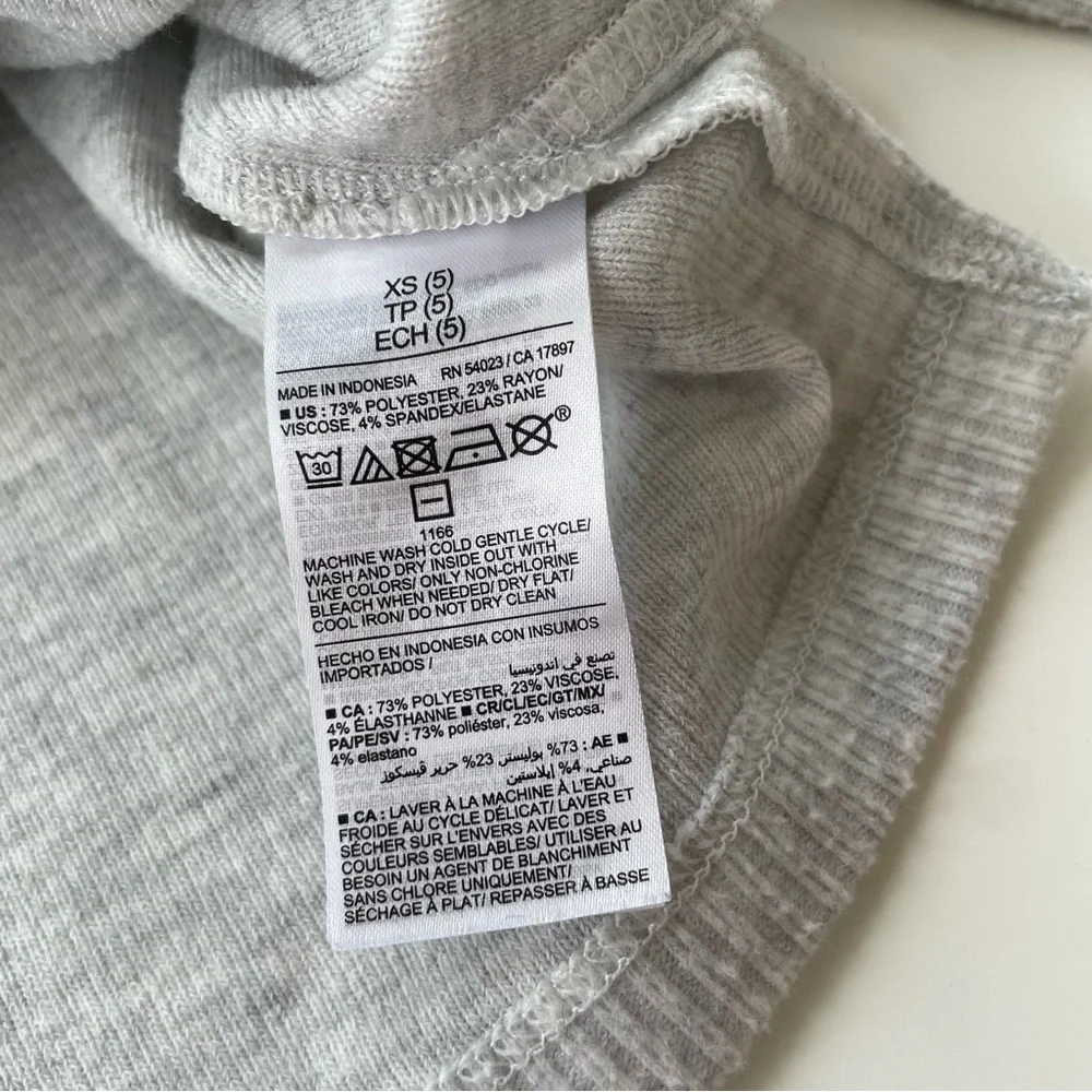 Old Navy Little Girls Grey Gray Cropped Ribbed Hoodie Flare Pant Set Size XS/5